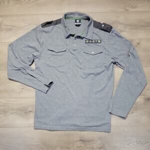 JINX World of Tanks Shirt Men Extra Large Gray Premium Polo Gamer Outdoor